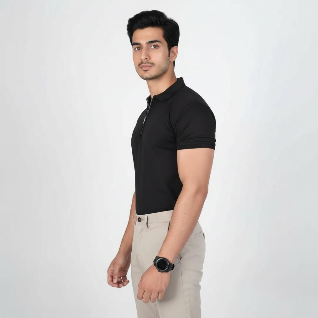 Men's Zipper Polo Smart Casual with an Edge